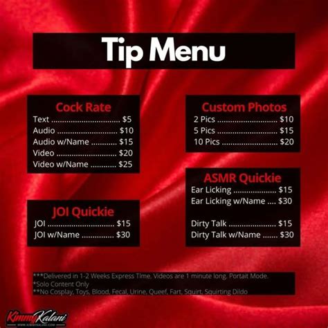 OnlyFans Menu Ideas, Examples With Free Templates